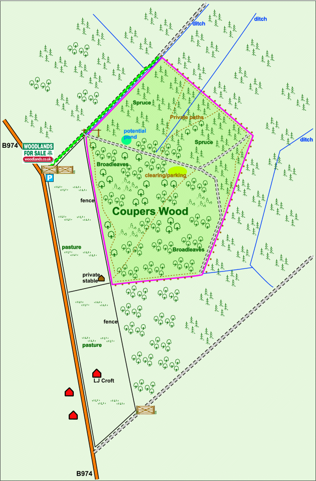 Coupers Wood - SOLD map 2