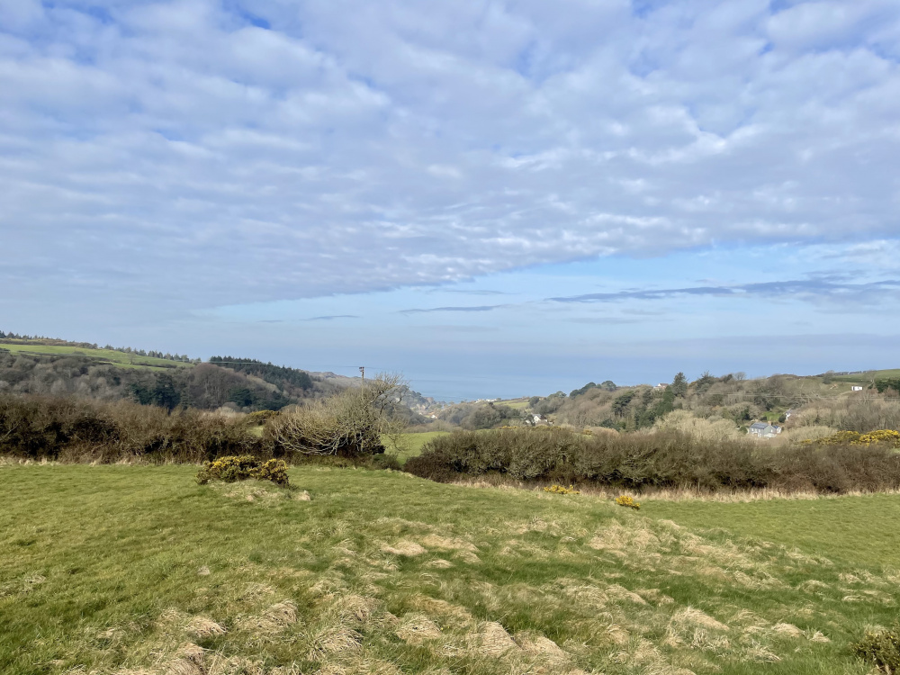 Terrific sea views out across Lee Bay