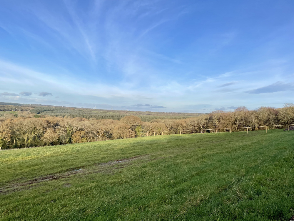 The elevated position at the top of Matchstick Meadow offers wonderful views 