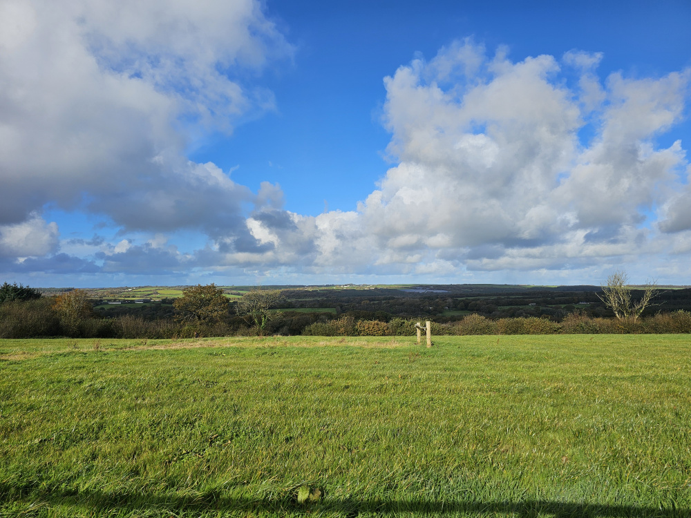 Breathtaking views to the north looking across the meadow