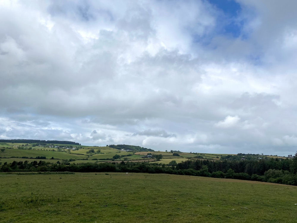 View from top of Blundstone Paddock towards Shelve.