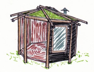 A wooden summerhouse - design and construction.
