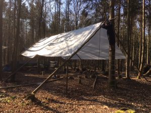 Building a new 'woodland' teaching area.