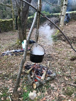 Bushcraft and survival skills at the Ultimate Activity Company, near Hereford