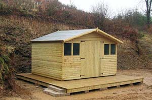 Sheds in woods