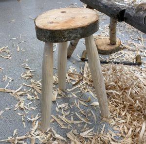 Making a stool from green ash at the Sylva Wood Centre